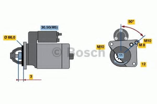 0 986 020 131 Bosch Стартер