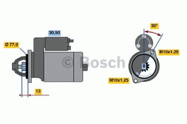 0 986 020 411 Bosch Стартер