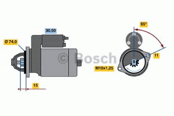 0 986 020 571 Bosch Стартер