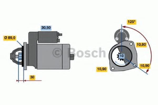 0 986 021 190 Bosch Стартер