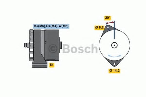 0 986 034 370 Bosch Генератор