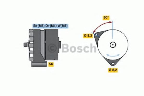0 986 034 430 Bosch Генератор
