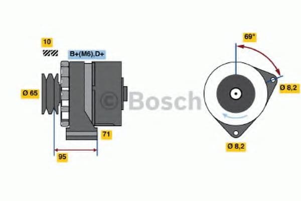 0 986 034 710 Bosch Генератор