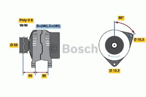 0 986 038 030 Bosch Генератор для Ford Mondeo