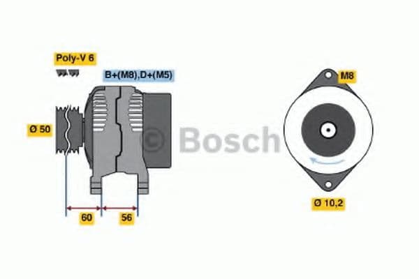 0 986 038 600 Bosch Генератор