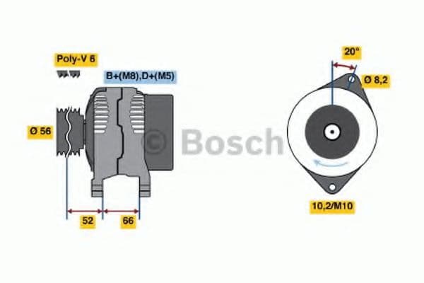 0 986 038 791 Bosch Генератор