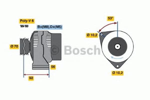 0 986 039 300 Bosch Генератор