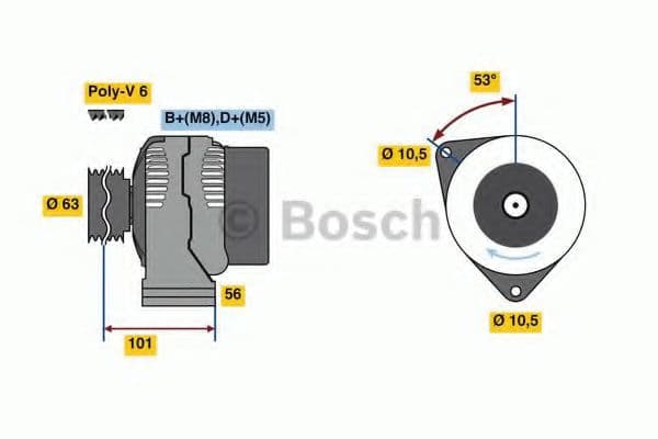 0 986 039 760 Bosch Генератор