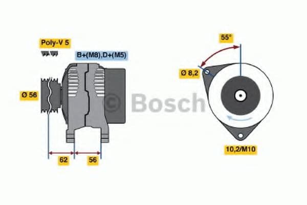 0 986 040 201 Bosch Генератор