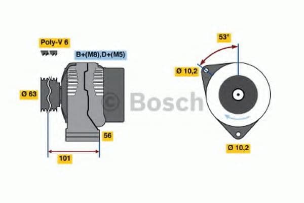 0 986 040 210 Bosch Генератор