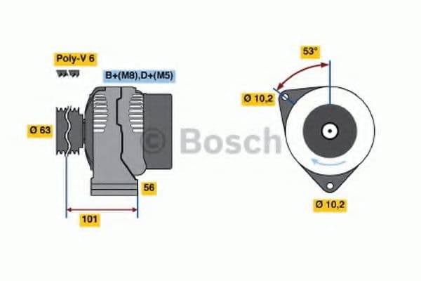 0 986 040 220 Bosch Генератор