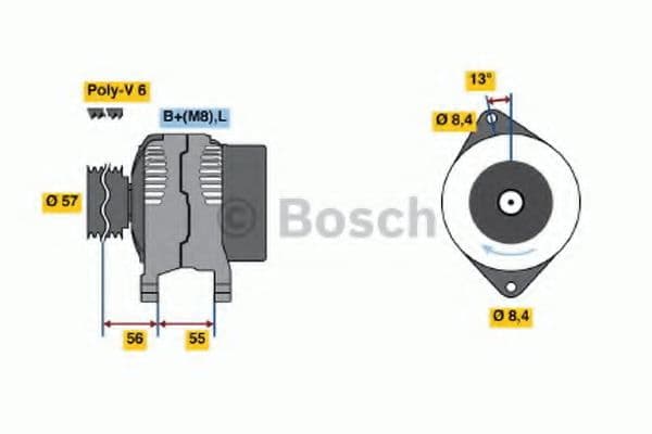 0 986 040 370 Bosch Генератор