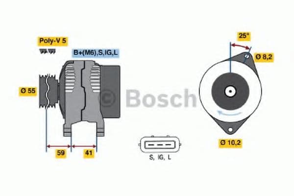 0 986 040 471 Bosch Генератор