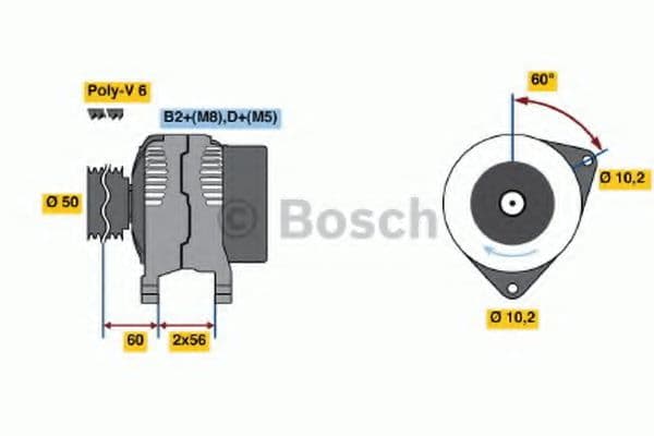 0 986 042 750 Bosch Генератор