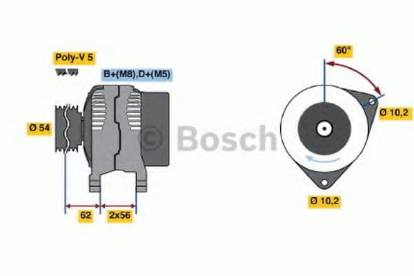 0 986 041 820 Bosch Генератор для Opel Corsa