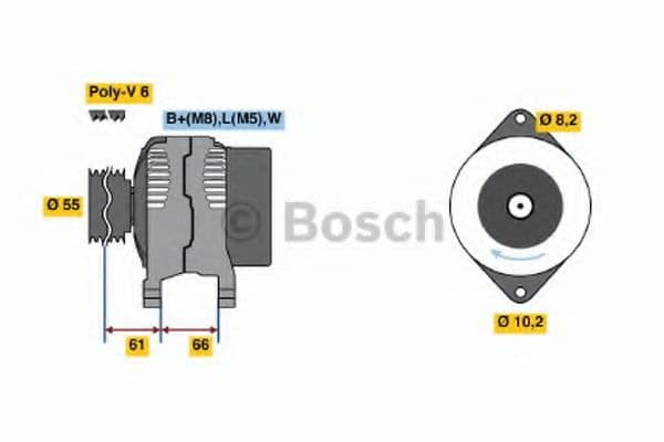 0 986 042 031 Bosch Генератор