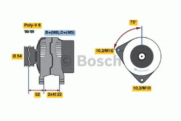 0 986 042 091 Bosch Генератор