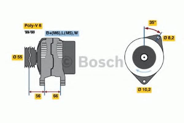 0 986 042 201 Bosch Генератор