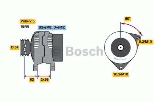 0 986 044 410 Bosch Генератор