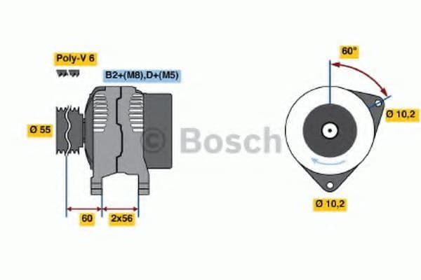 0 986 044 030 Bosch Генератор