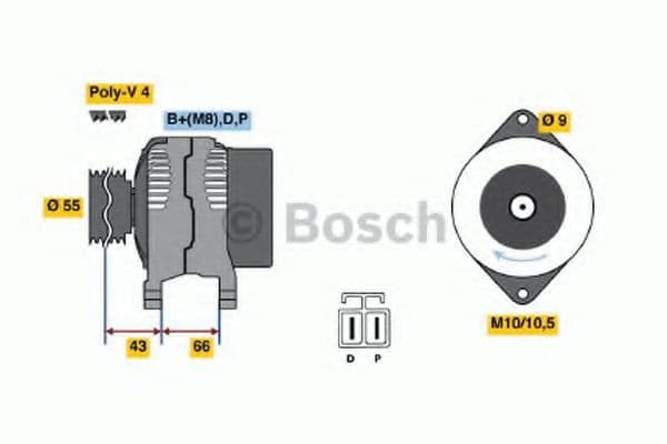 0 986 045 551 Bosch Генератор