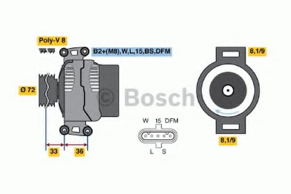 0 986 046 580 Bosch Генератор