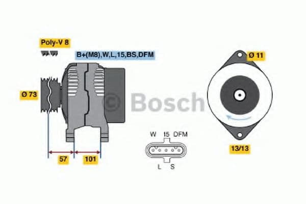 0 986 047 440 Bosch Генератор