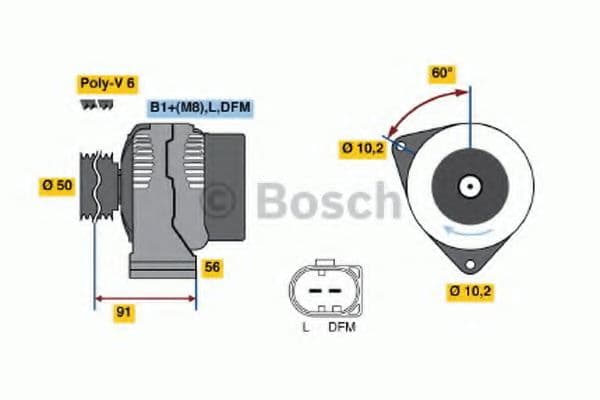 0 986 047 550 Bosch Генератор