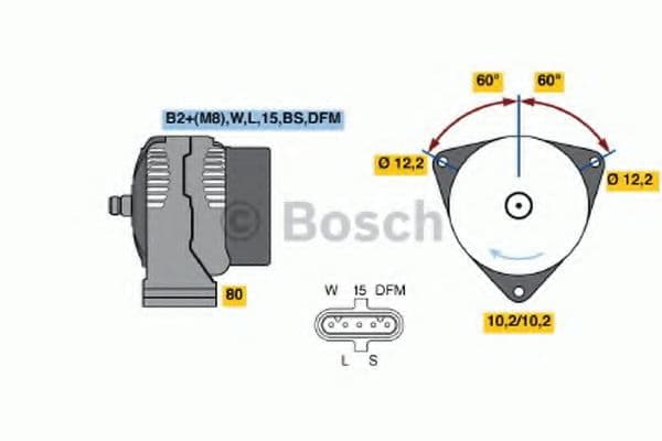 0 986 048 100 Bosch Генератор