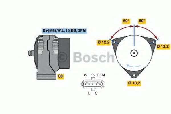 0 986 048 110 Bosch Генератор