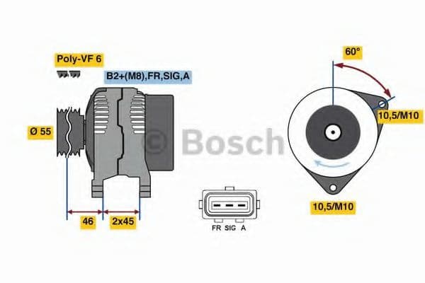 0 986 049 071 Bosch Генератор