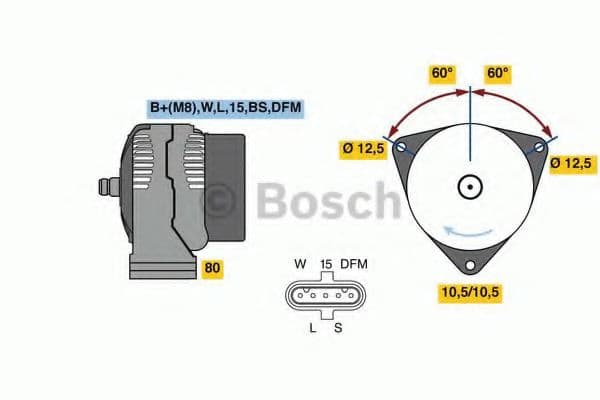 0 986 049 820 Bosch Генератор