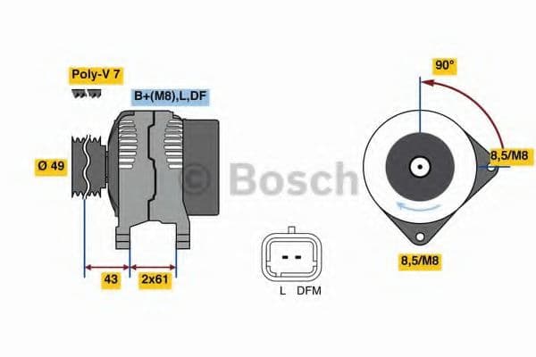 0 986 080 270 Bosch Генератор