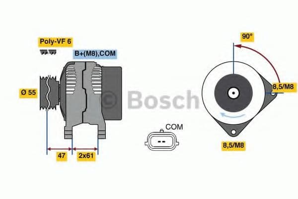 0 986 080 710 Bosch Генератор