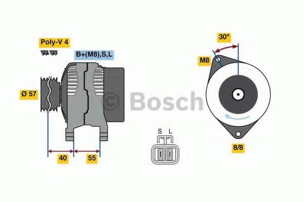 0 986 080 790 Bosch Генератор