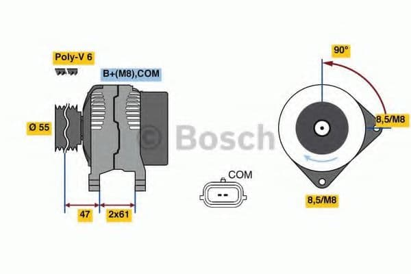 0 986 080 800 Bosch Генератор