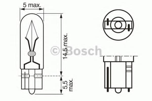 1 987 302 208 Bosch Лампа 1,2W  12V