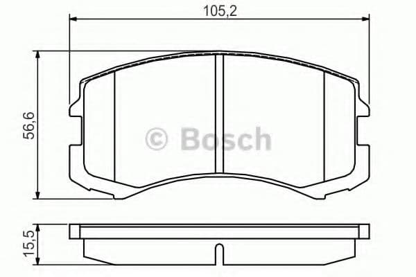 0 986 495 158 Bosch Гальмівні колодки для Mitsubishi Lancer
