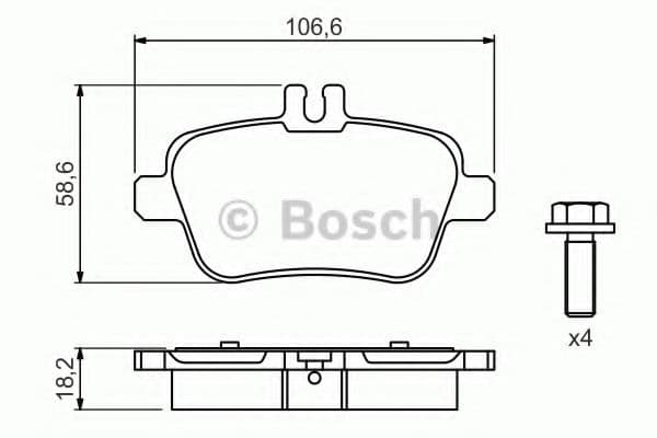 0 986 494 664 Bosch Тормозные колодки