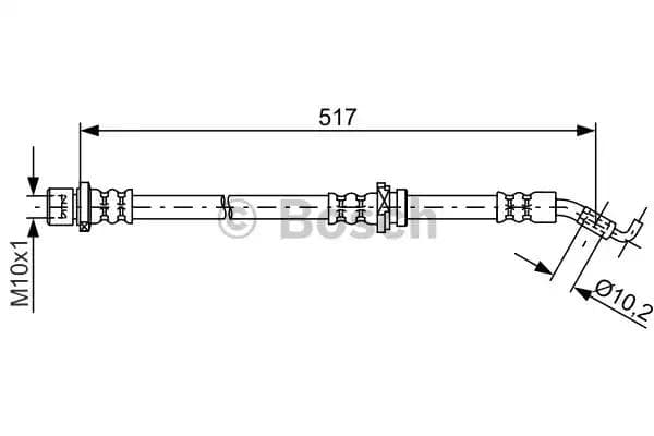 1987481812 Bosch Гальмівний шланг для Subaru Impreza