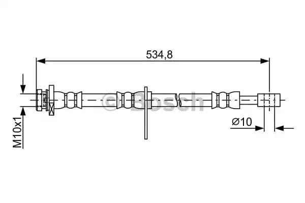 1987481850 Bosch Гальмівний шланг для Suzuki Grand Vitara