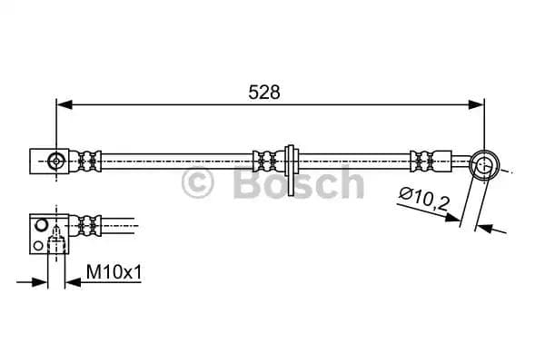 1987481975 Bosch Тормозной шланг для Honda Jazz