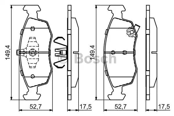 0986494687 Bosch Гальмівні колодки