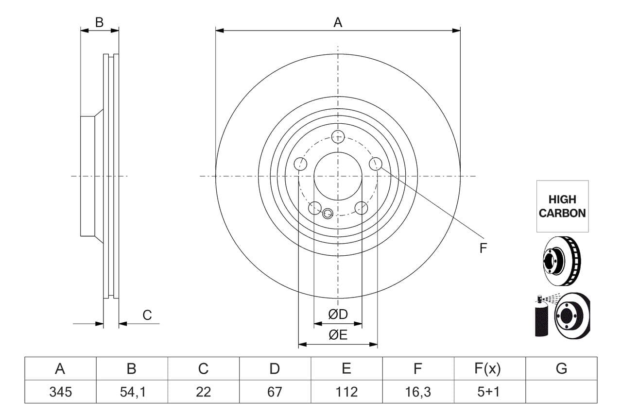 0986479j51 Bosch Гальмівний диск