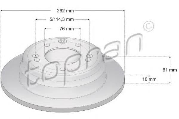 820 608 Topran Гальмівний диск