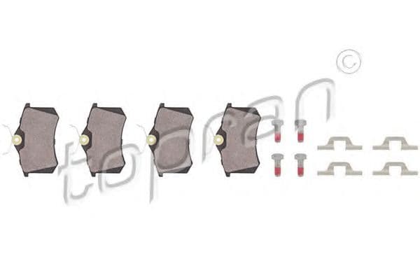 107 239 Topran Тормозные колодки