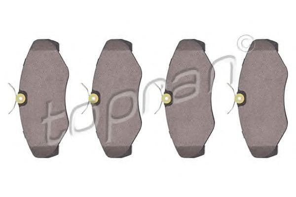 207 089 Topran Гальмівні колодки