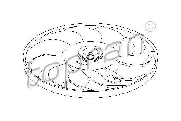 110 961 Topran Крильчатка вентилятора системи охолодження двигуна