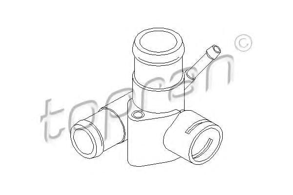 100 315 Topran Фланец охлаждающей жидкости