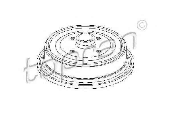 103 693 Topran Гальмівний барабан